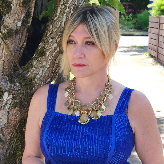 Amber Afterglow Statement Necklace