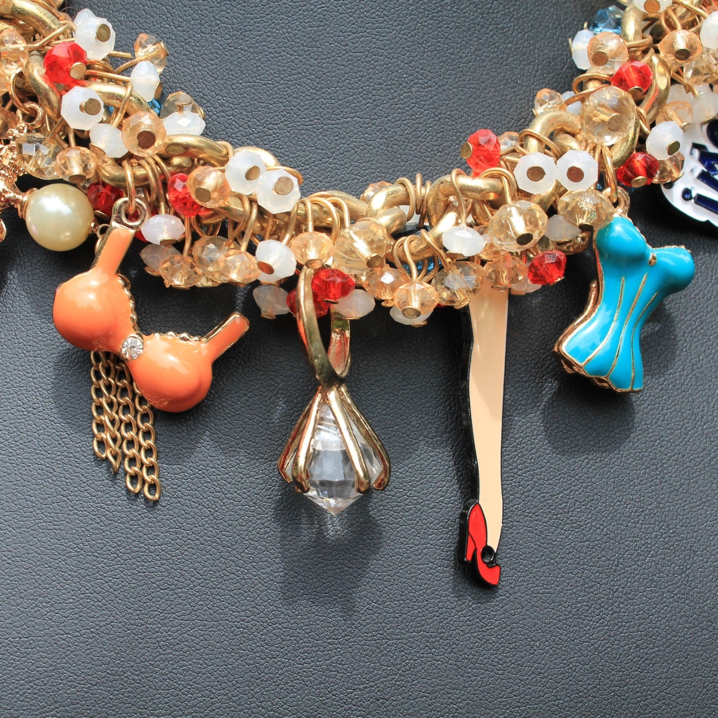 Glam Bam Thank You Ma’am: Blingy Sexy Yet Still Classy Charm Necklace