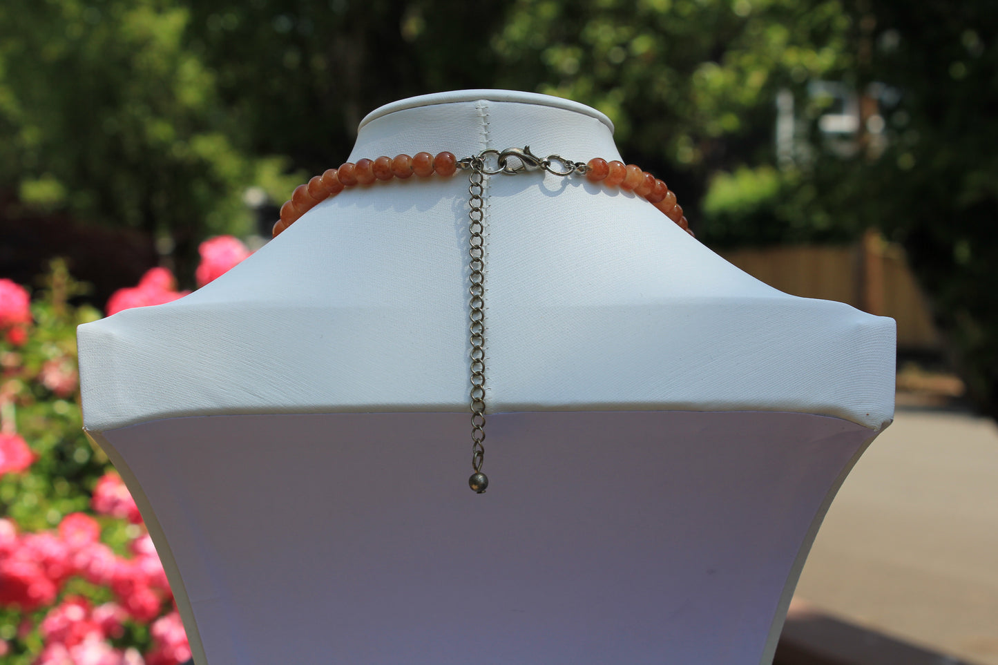 Dust & Echo: Multi Strand Boho Chain Necklace with Imperfect Beads
