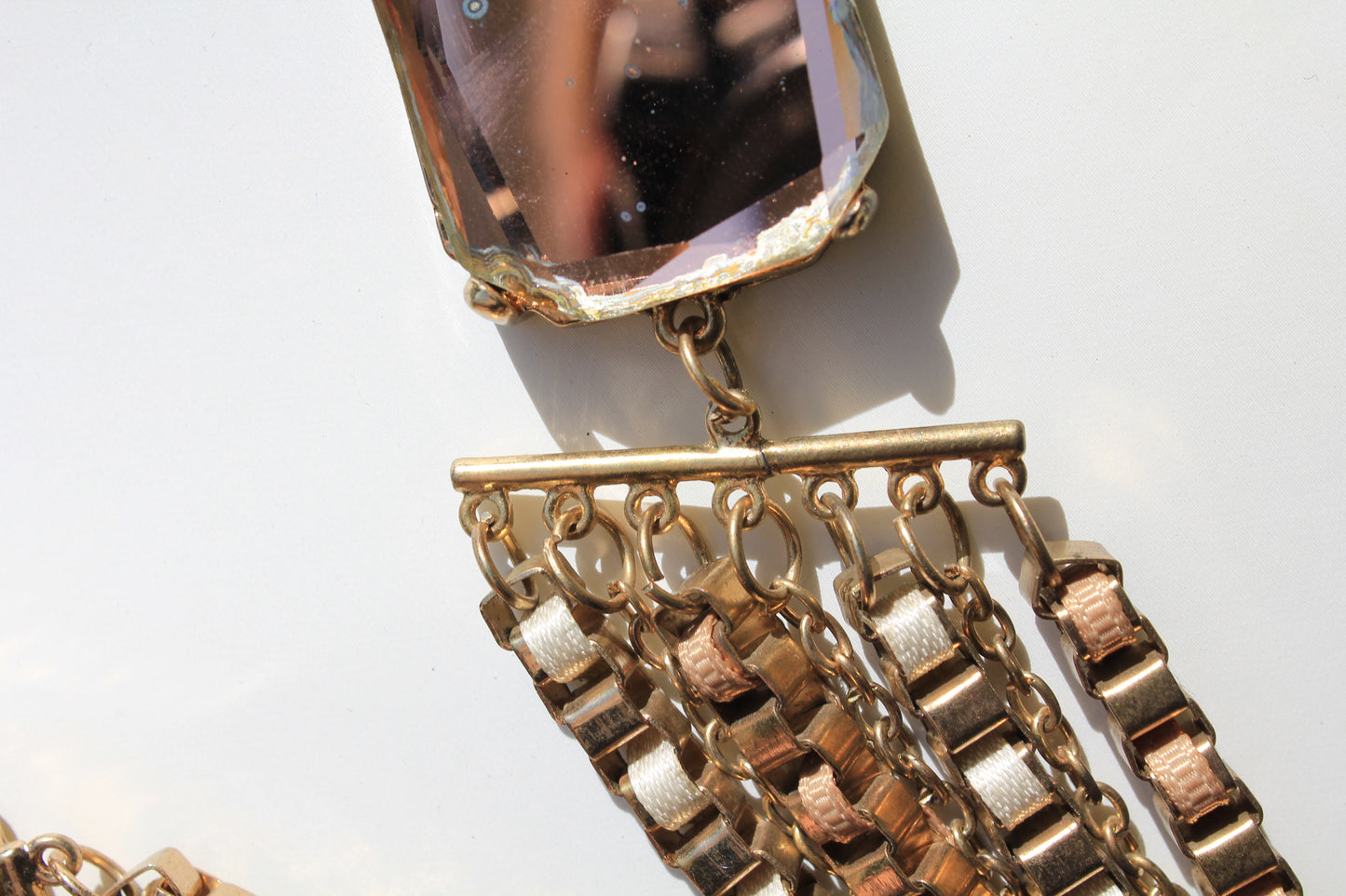 Dust & Echo: Multi Strand Boho Chain Necklace with Imperfect Beads