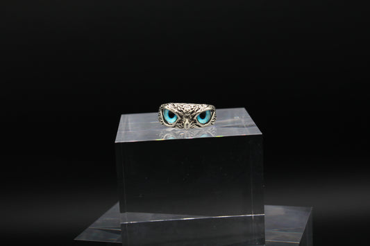 Midnight Oracle: Adjustable Finger Band Stainless Steel Statement Ring