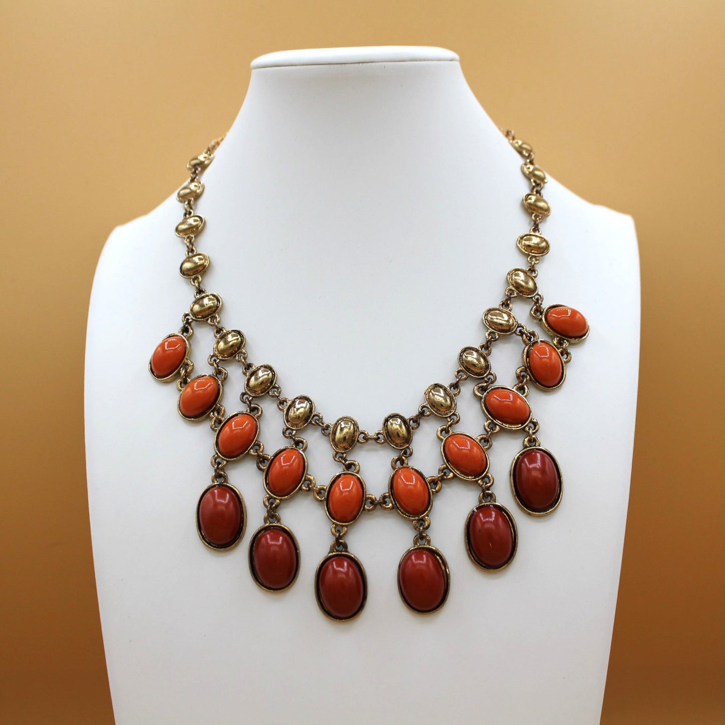 Radiant Ember: Plastron Statement Necklace