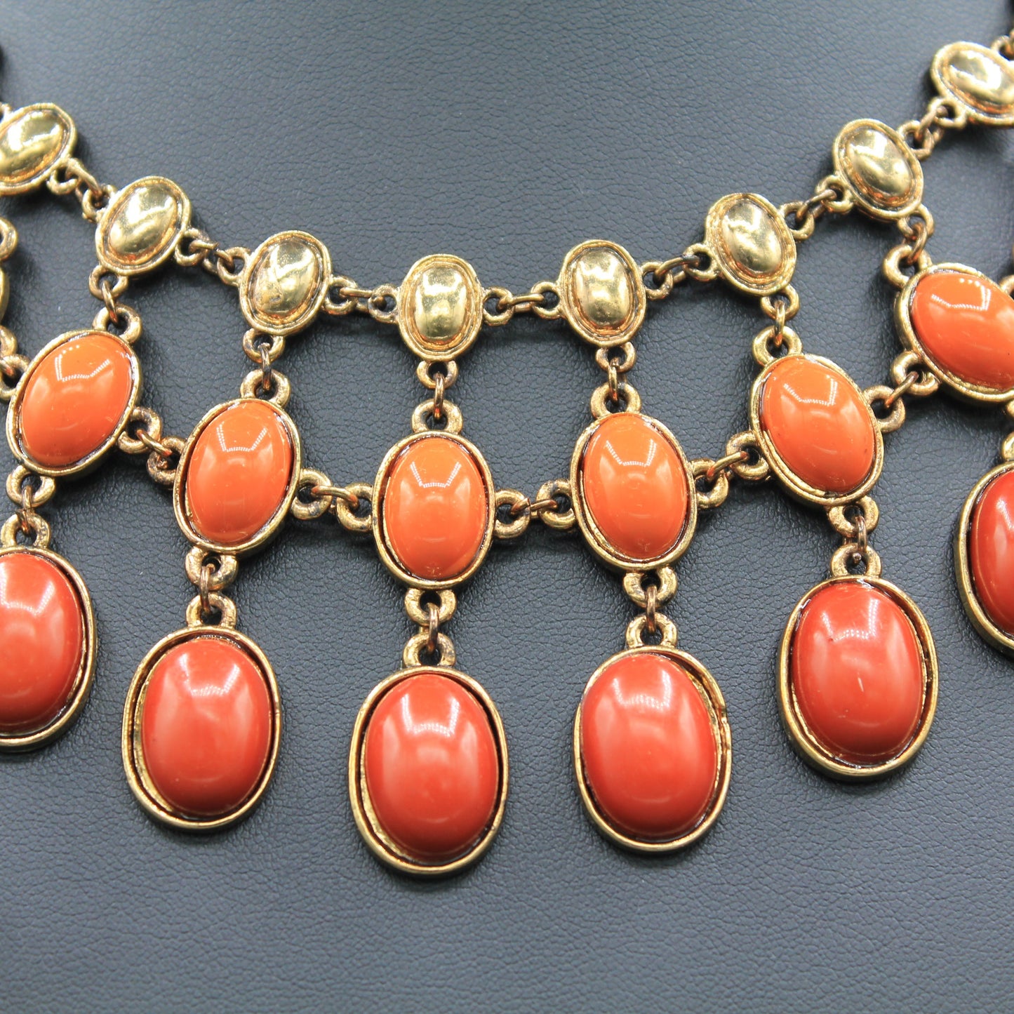 Radiant Ember: Plastron Statement Necklace