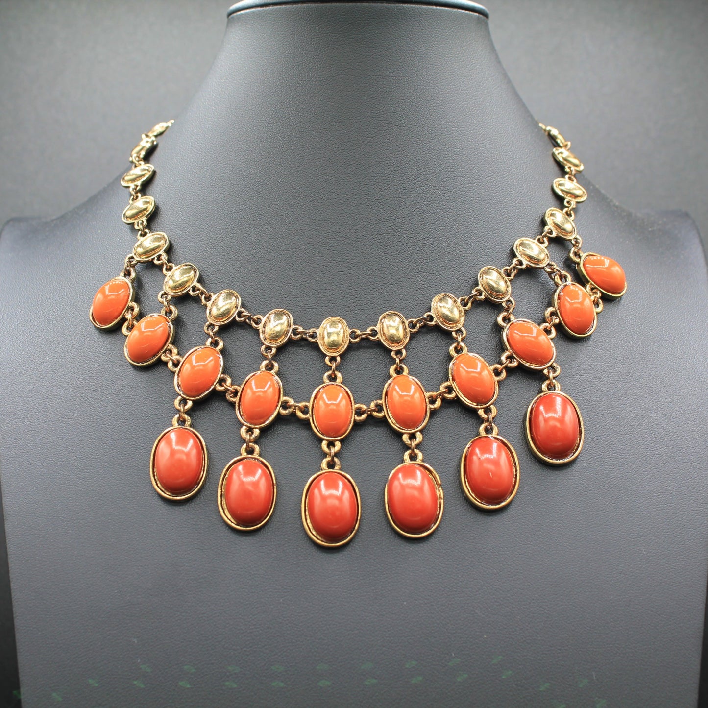 Radiant Ember: Plastron Statement Necklace
