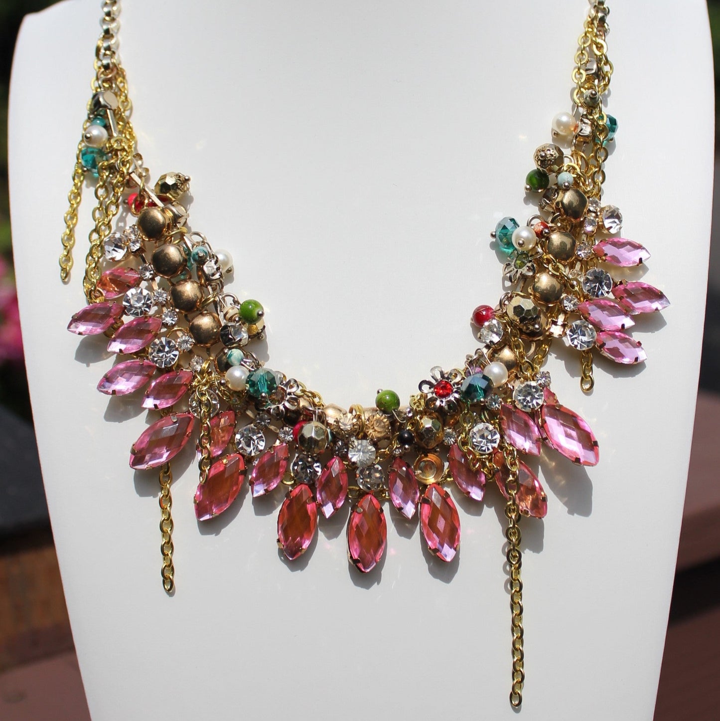 Committed to Sparkle Motion Statement Necklace