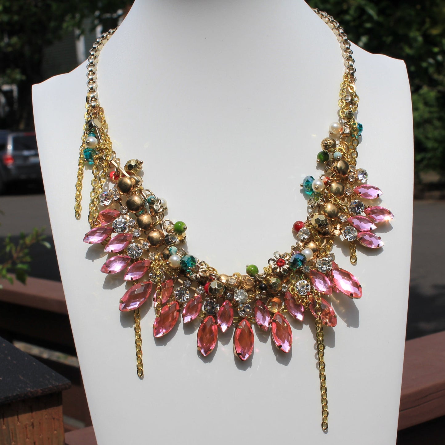 Committed to Sparkle Motion Statement Necklace