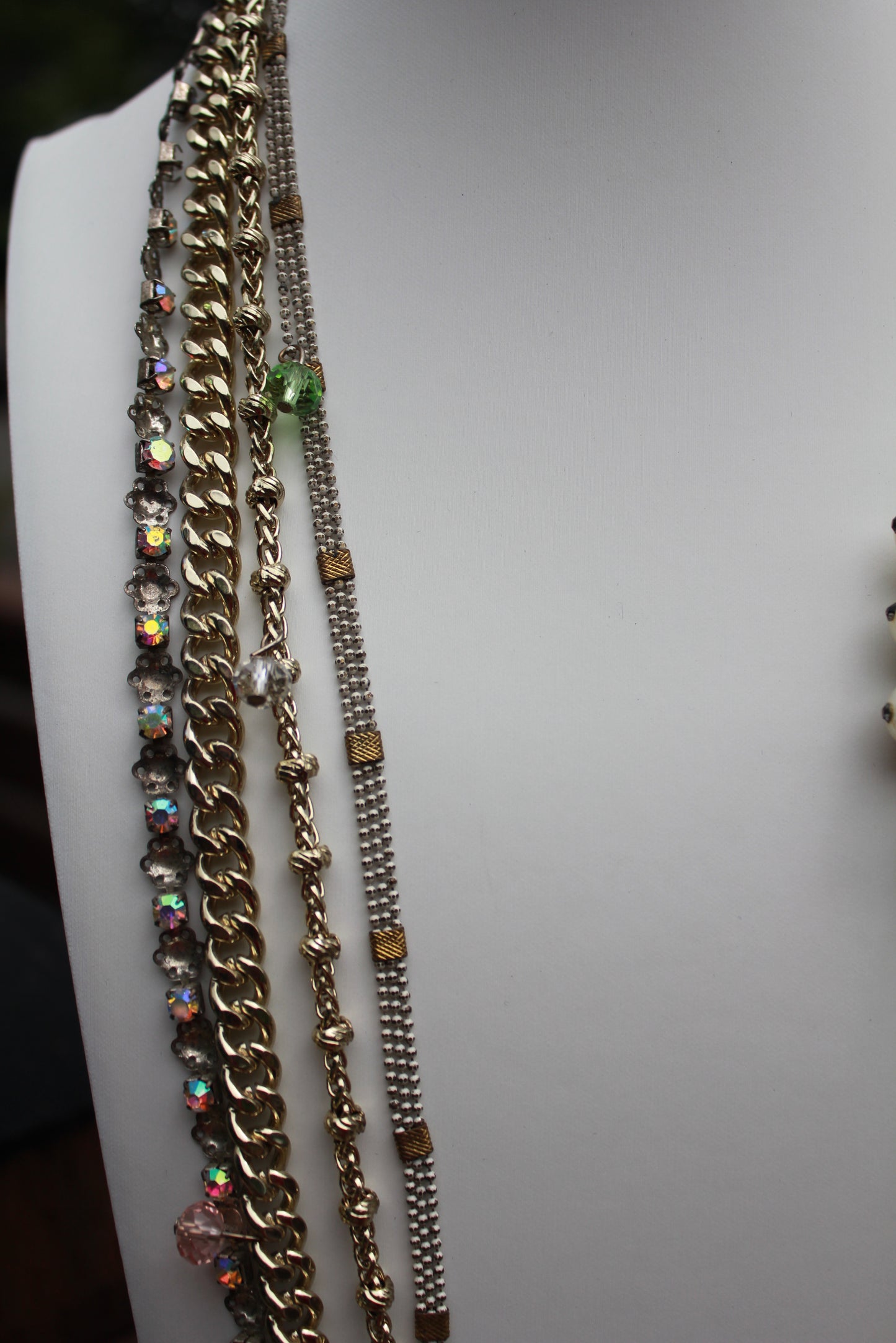Ethereal Drapes: Exquisite Multi Strand Lariat Rope Necklace