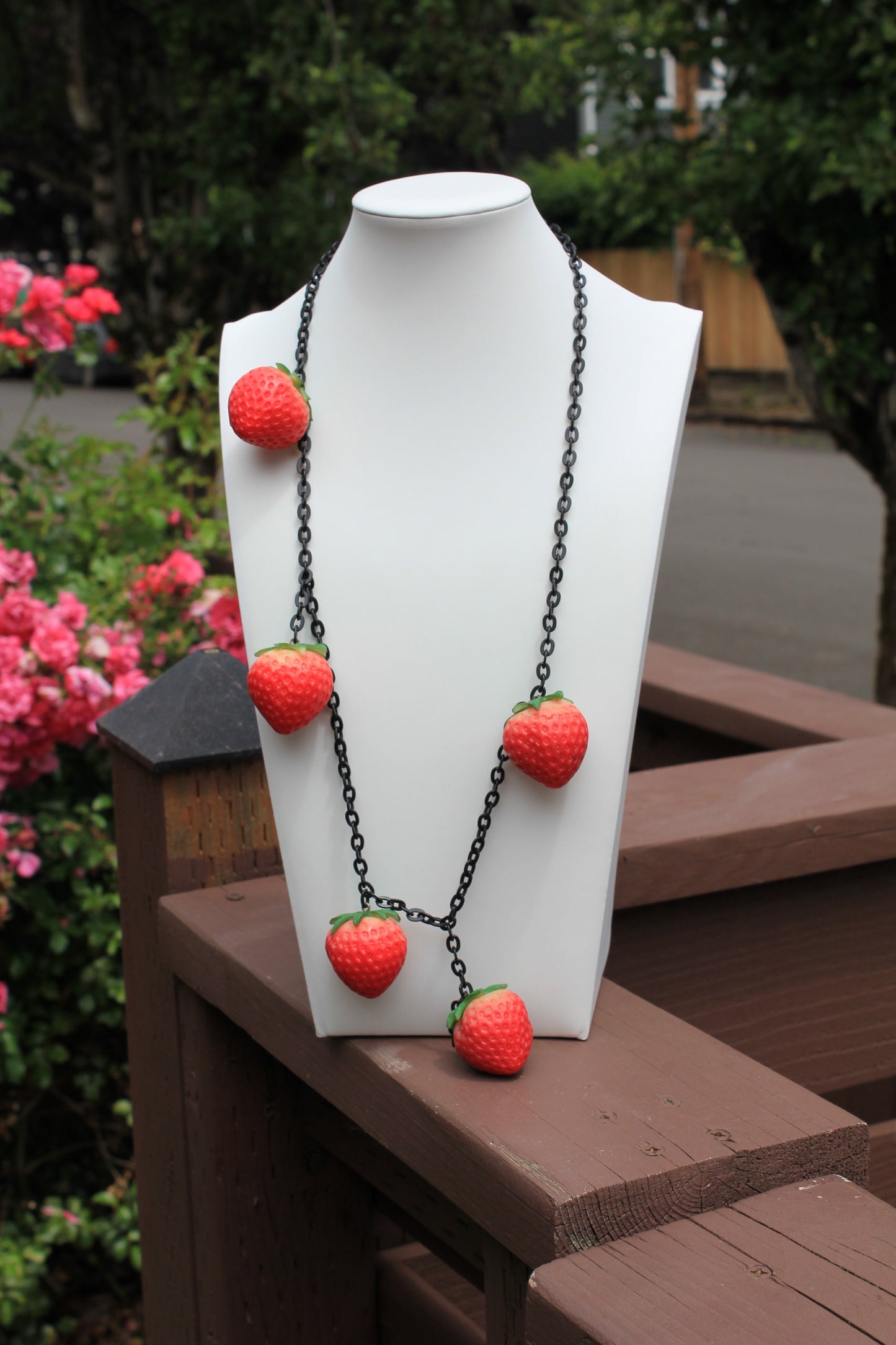 Berry Danglin’ Novelty Chain Necklace