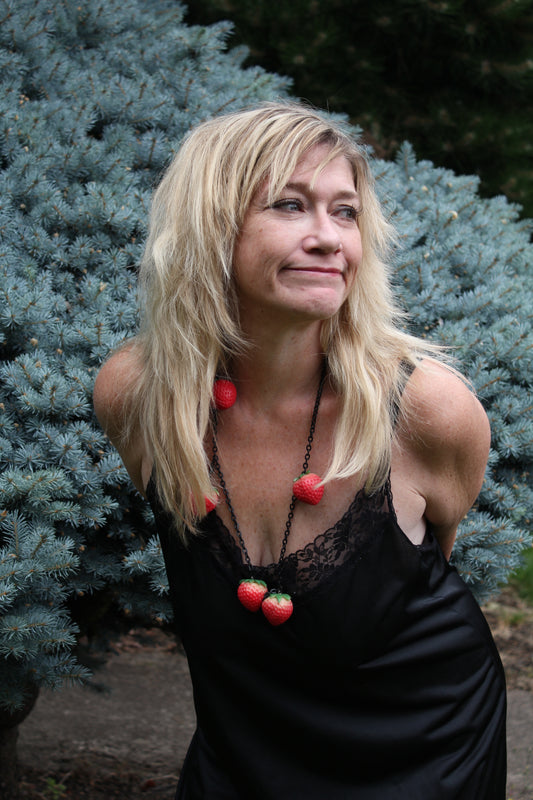 Berry Danglin’ Novelty Chain Necklace