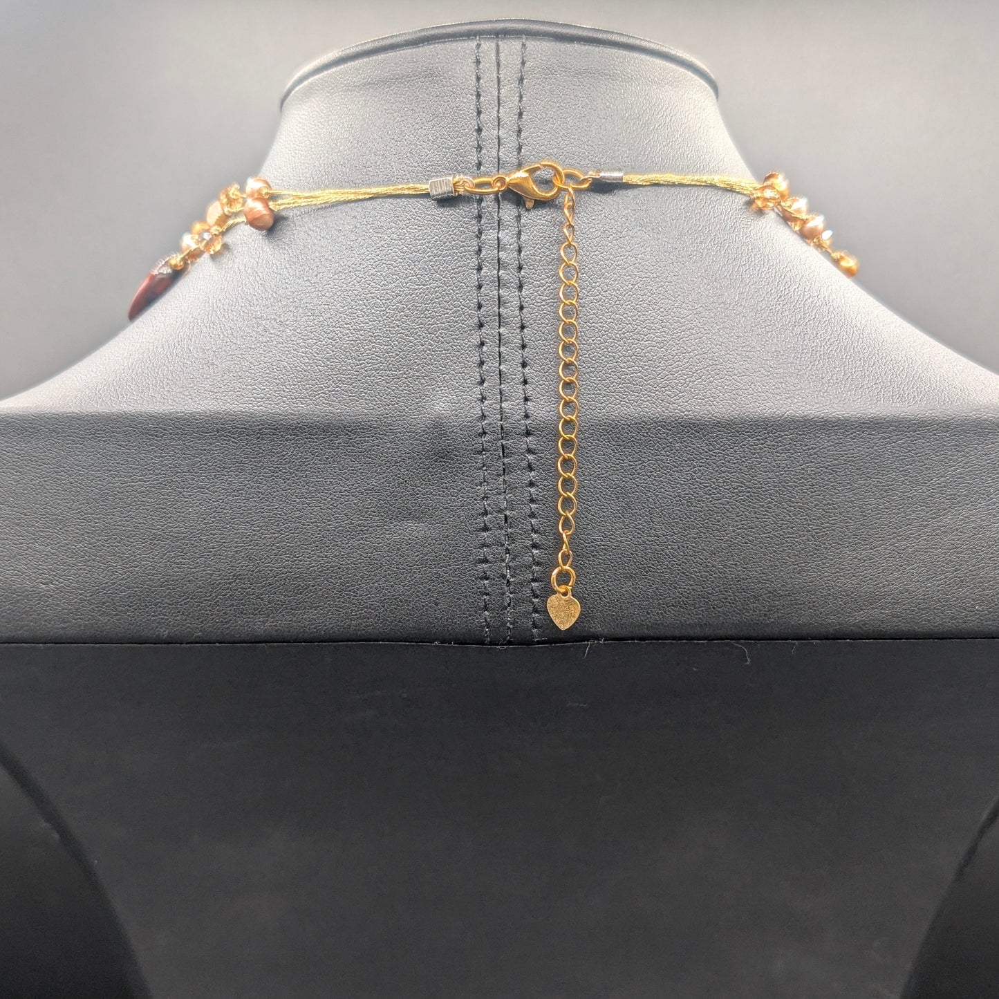 Ember Thread Silk Woven Necklace: Earth, Wrapped in Light