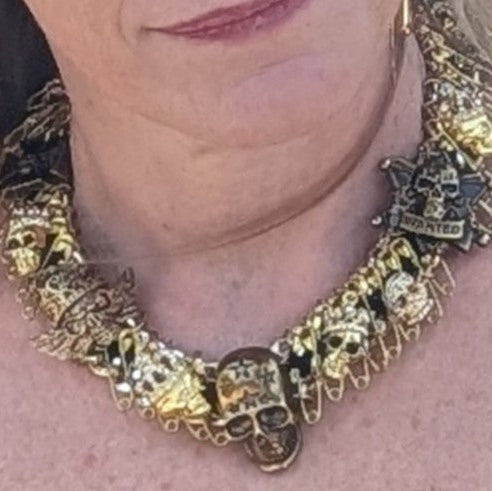 Ornamental Sin: Skull Sparkle Collar Necklace Fabulousness