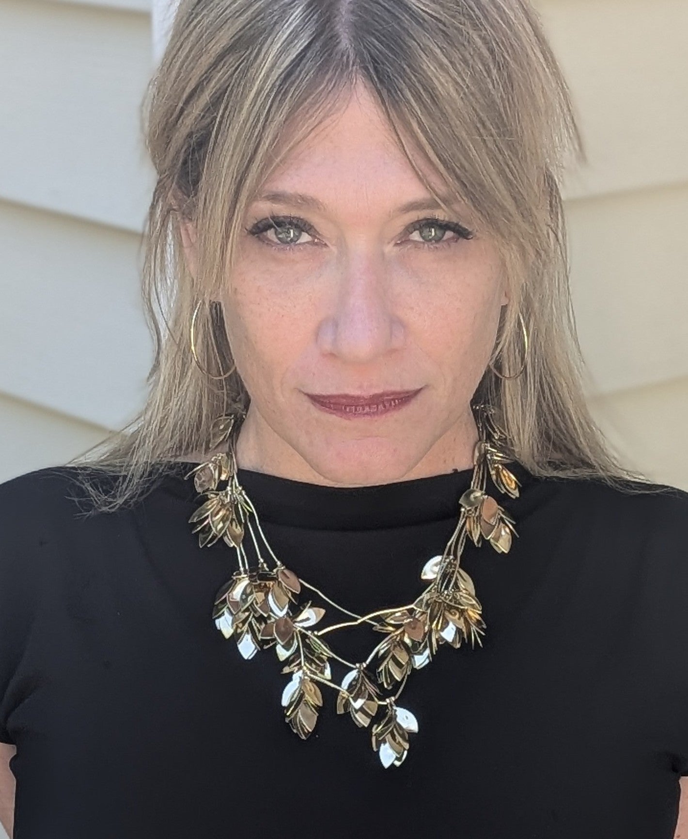 Wildleaf Symphony: Stylized Cascading Leaf Cluster “Neck Mess” Necklace
