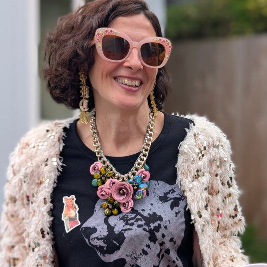 Petal to the Metal: Drama Bib Statement Collar Necklace