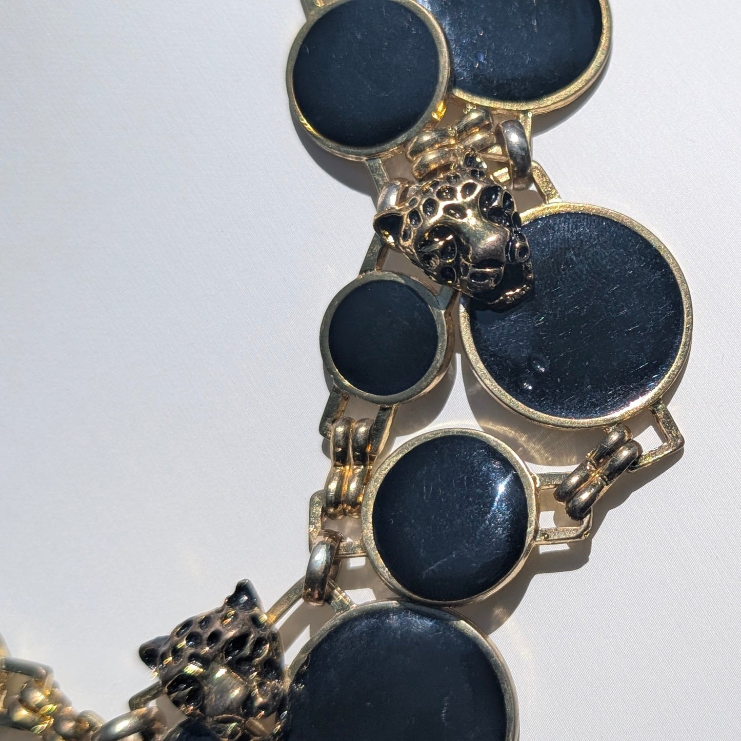 Nocturne Huntress: Cougar Faceted Runway Statement Necklace