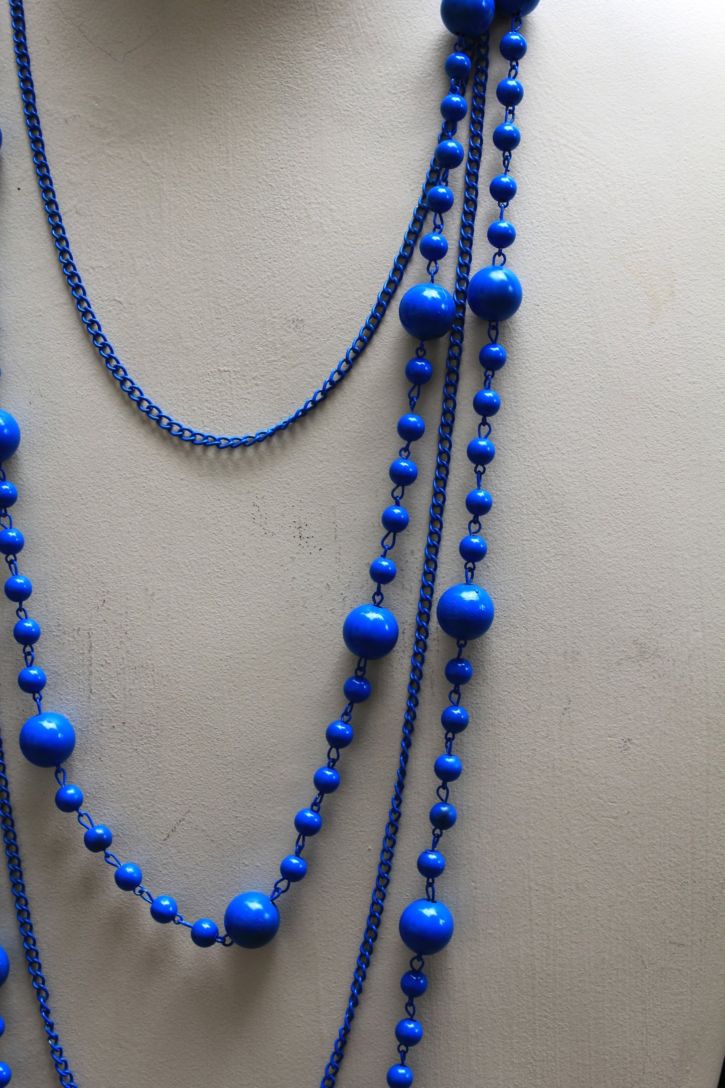 Blue Balls and Chain: Multi-Layer Long Ass Statement Necklace