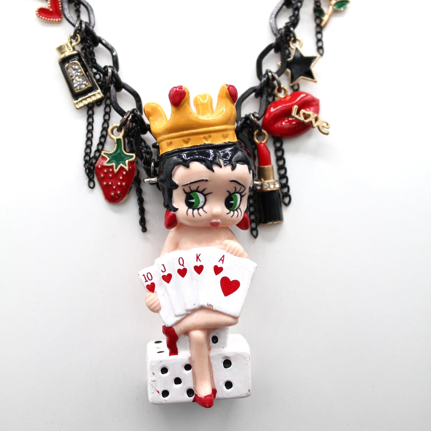 Bet on Betty Boop One-of-a-Kind Clutter Charm Necklace