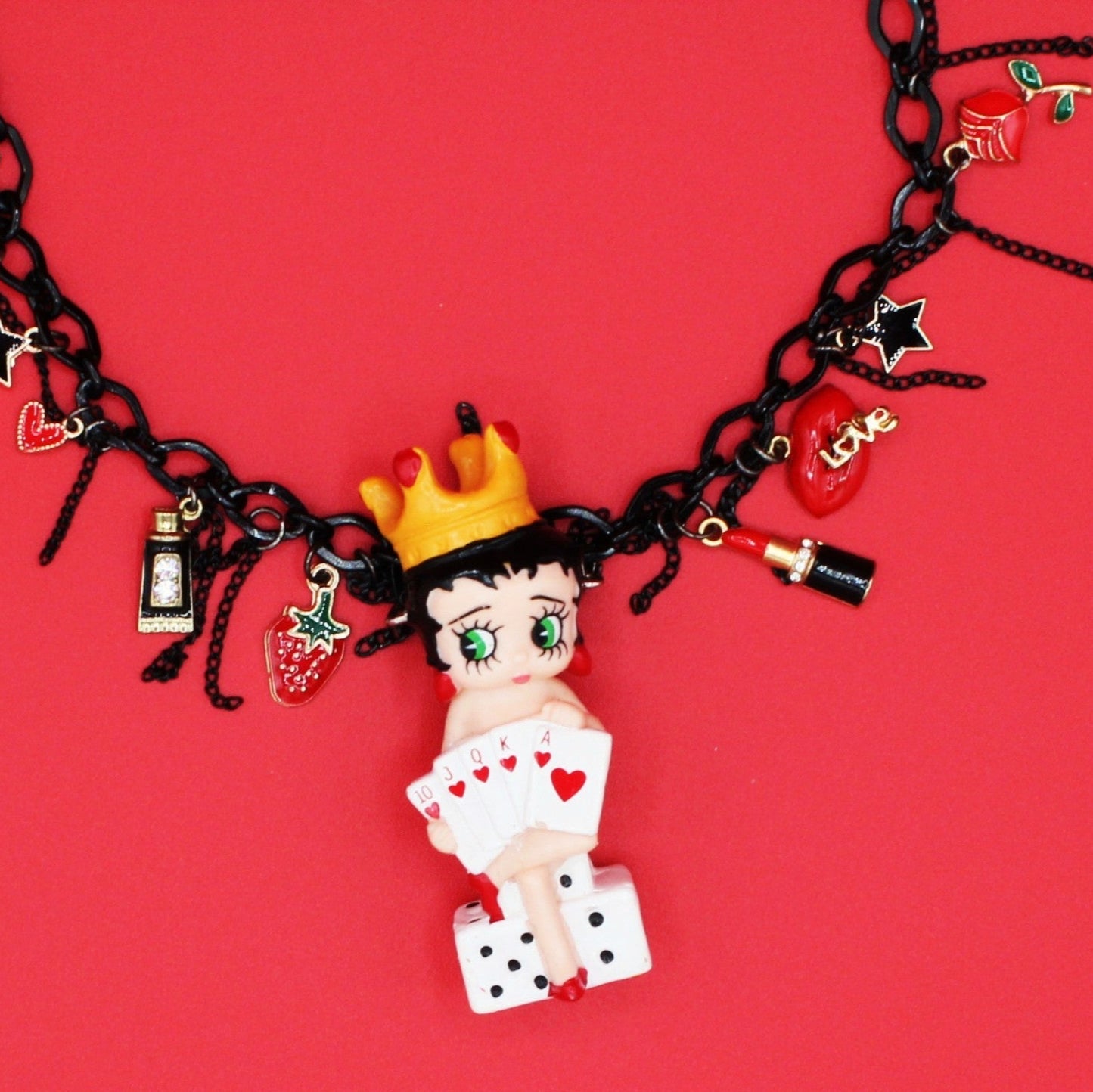 Bet on Betty Boop One-of-a-Kind Clutter Charm Necklace