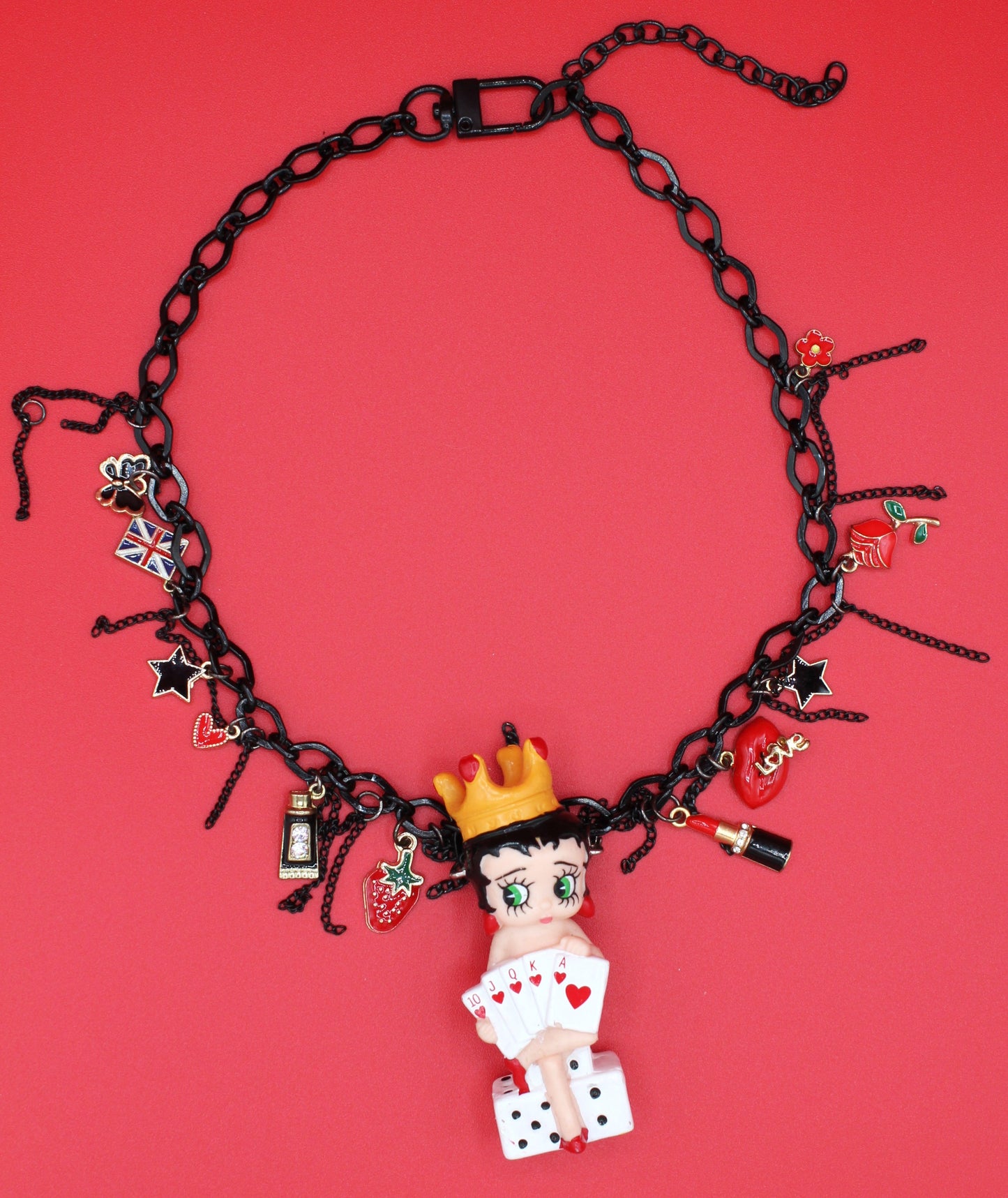 Bet on Betty Boop One-of-a-Kind Clutter Charm Necklace