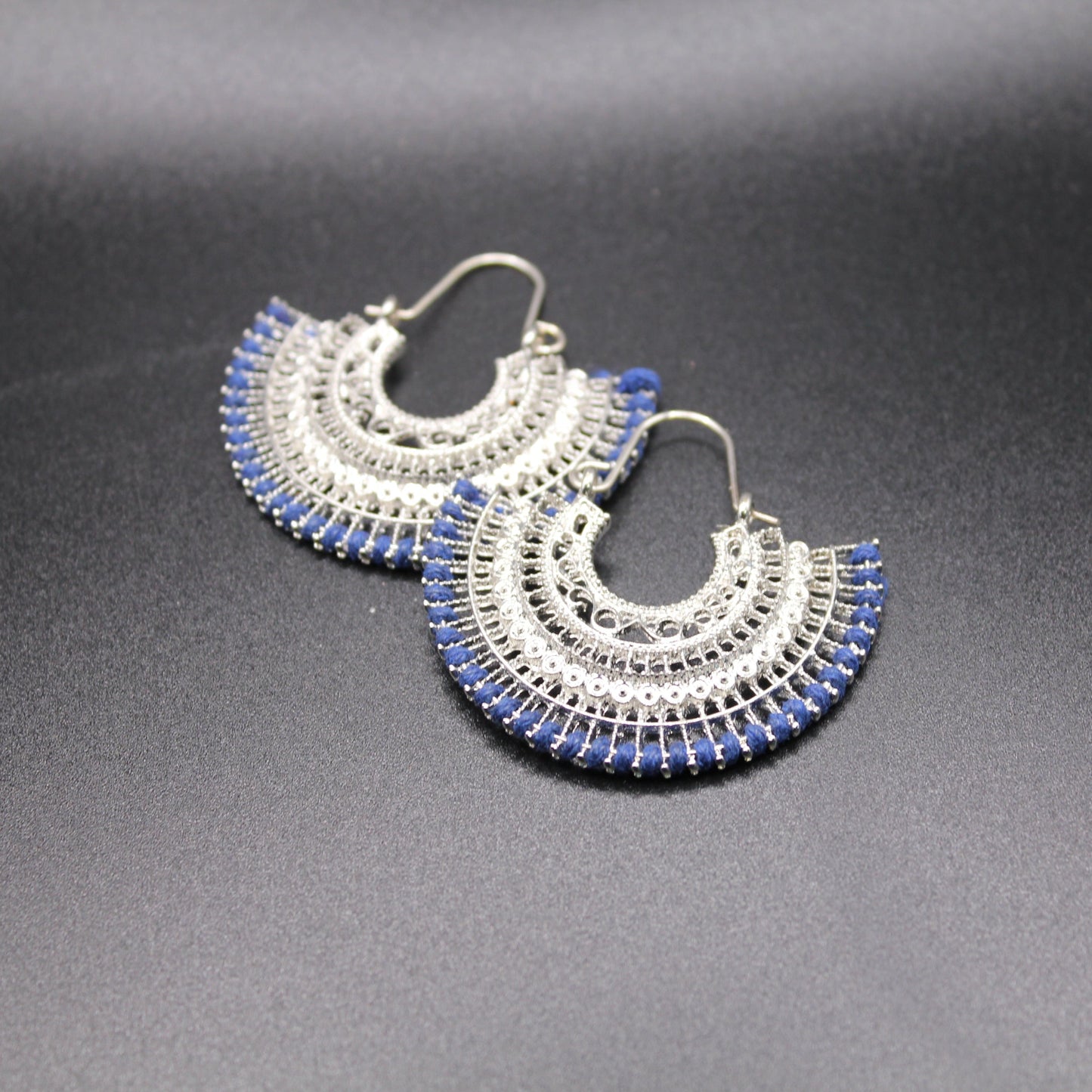 Indigo Rain: Dangle Retro Bohemian Style Earrings