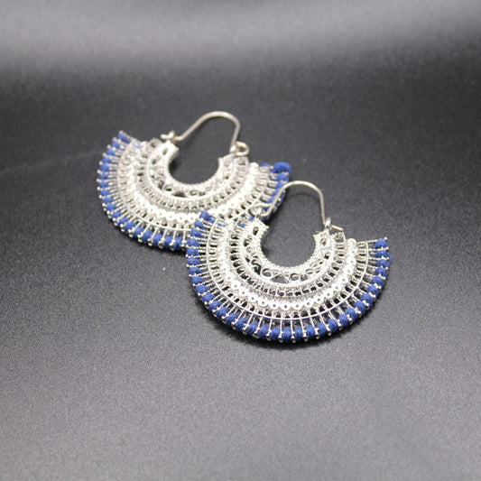 Indigo Rain: Dangle Retro Bohemian Style Earrings