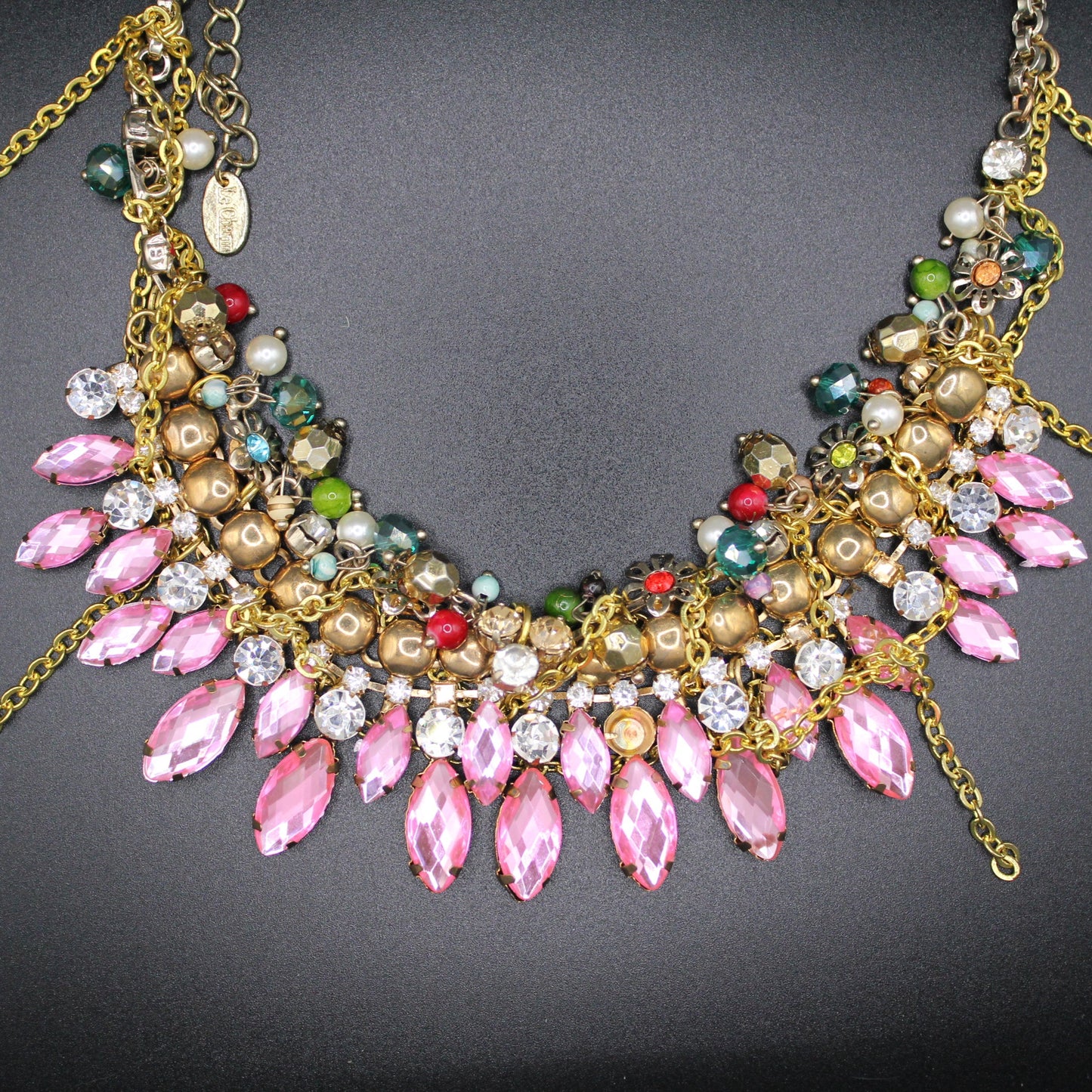 Committed to Sparkle Motion Statement Necklace