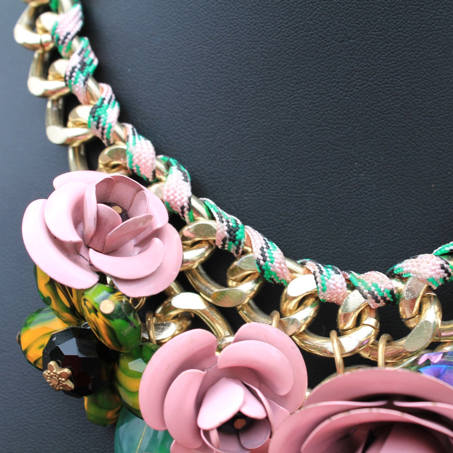 Petal to the Metal: Drama Bib Statement Collar Necklace