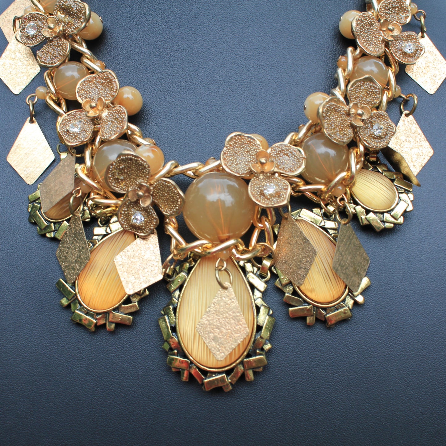 Amber Afterglow Statement Necklace