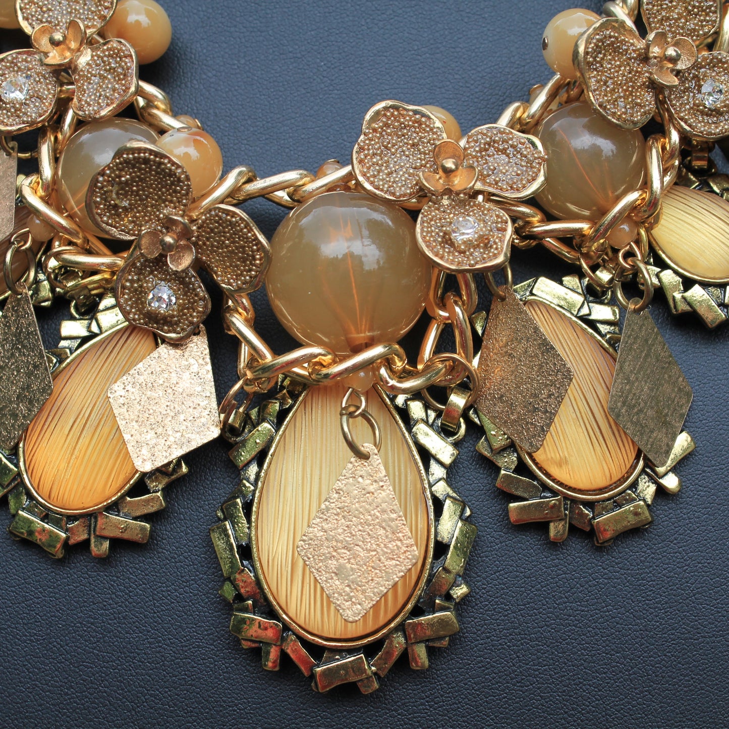 Amber Afterglow Statement Necklace