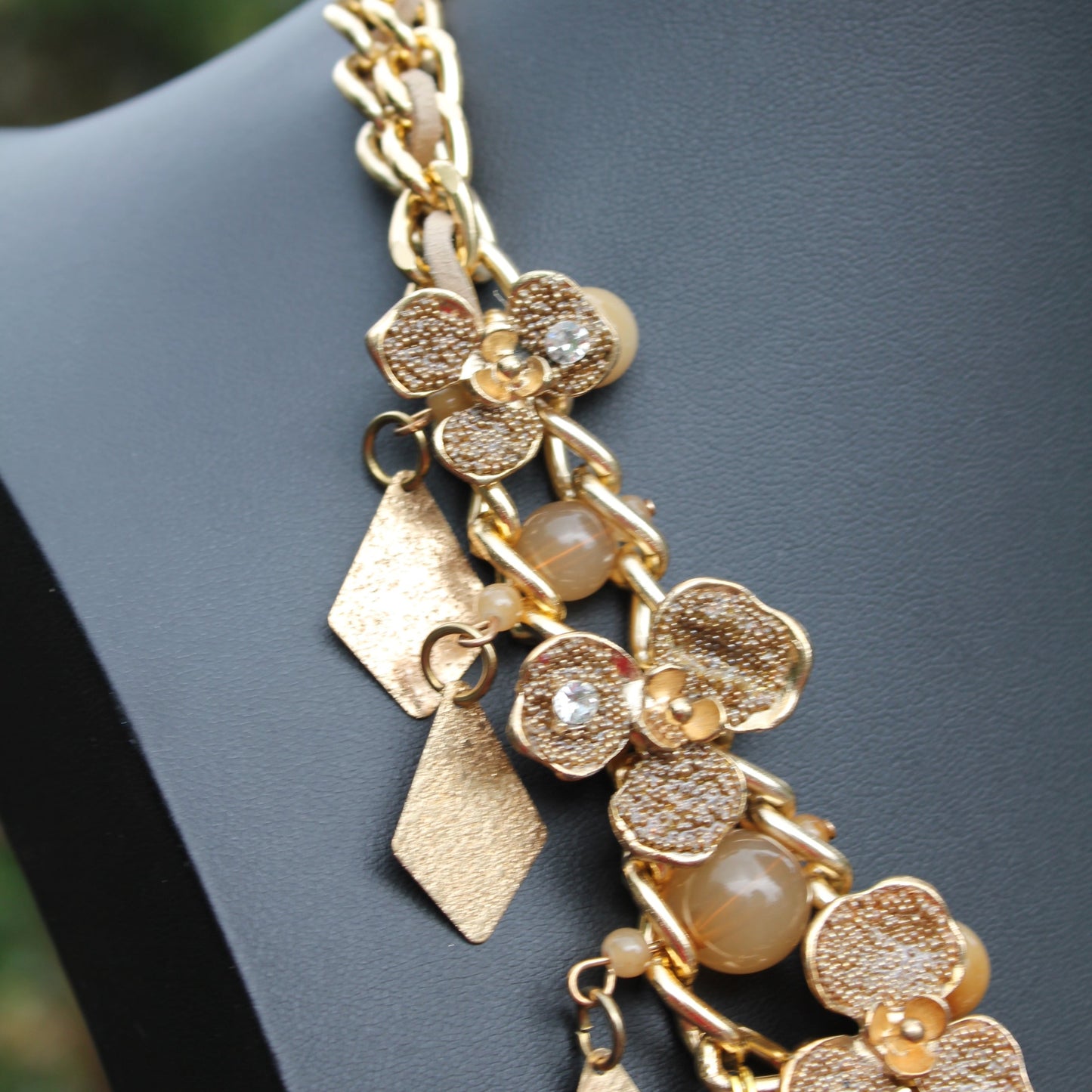 Amber Afterglow Statement Necklace