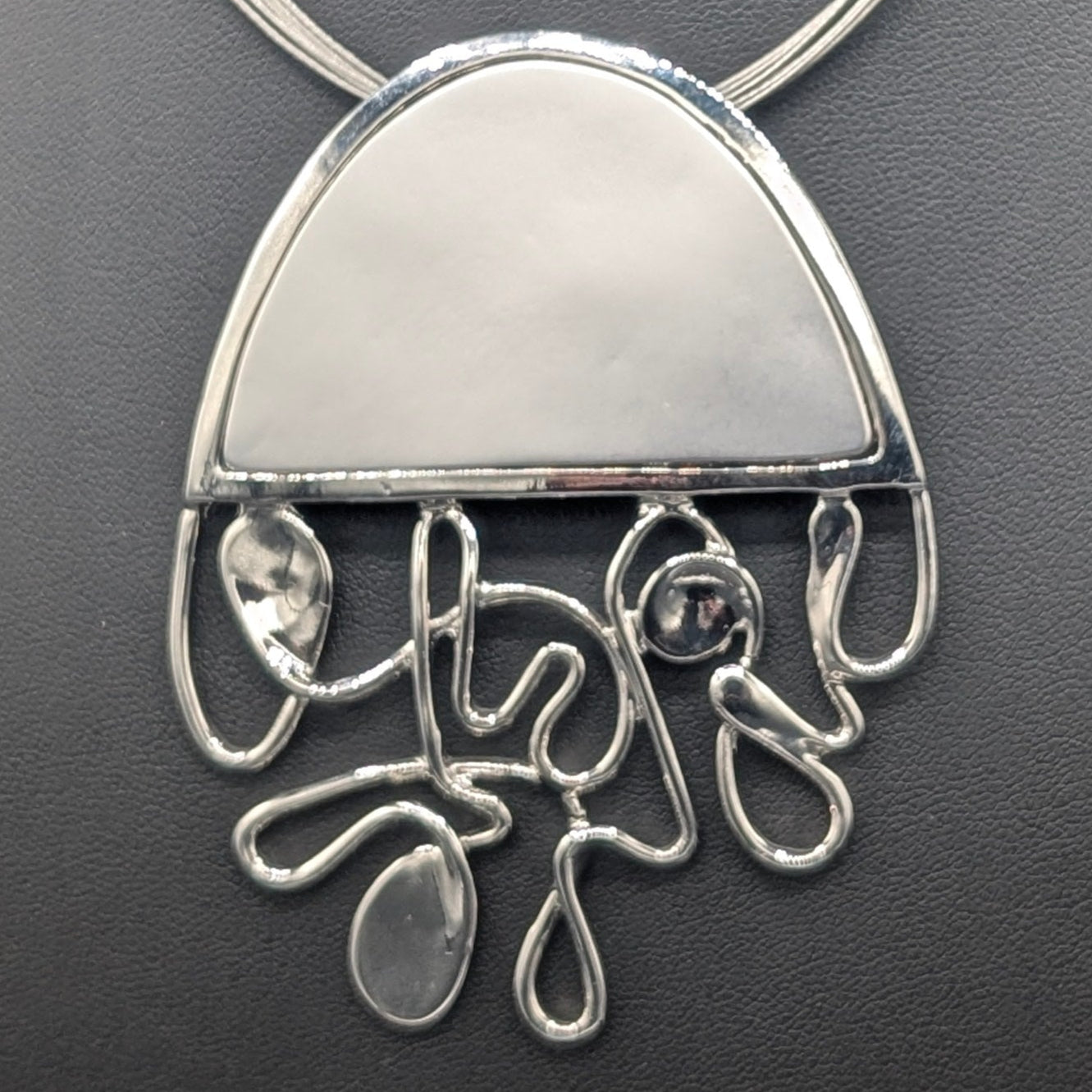 Jellyfish Tide: Modern Brass Necklace with Sculptural Jellyfish Pendant