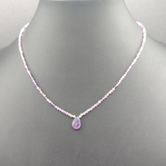 Lilac Horizon: Lavender Amethyst Druzy Charm Necklace